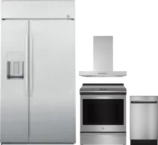 4 Piece Package Includes Refrigerator, Range, Hood And Dishwasher